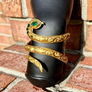 Gorgeous Gold Snake Cuff Bracelet